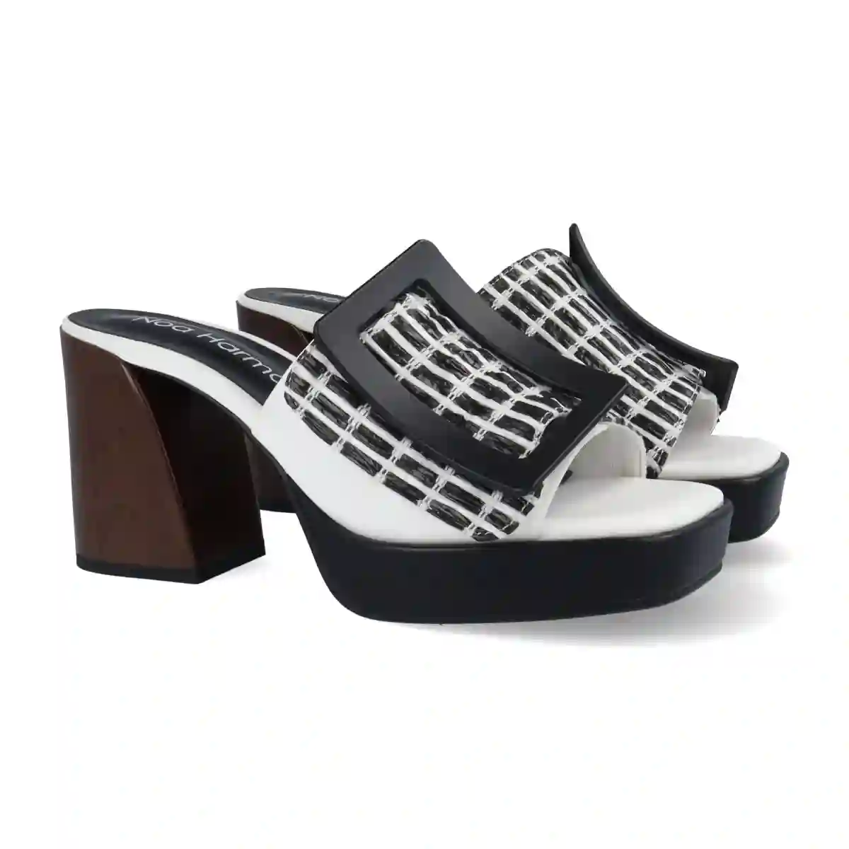 NOA HARMON EDEN Zueco Negro blanco