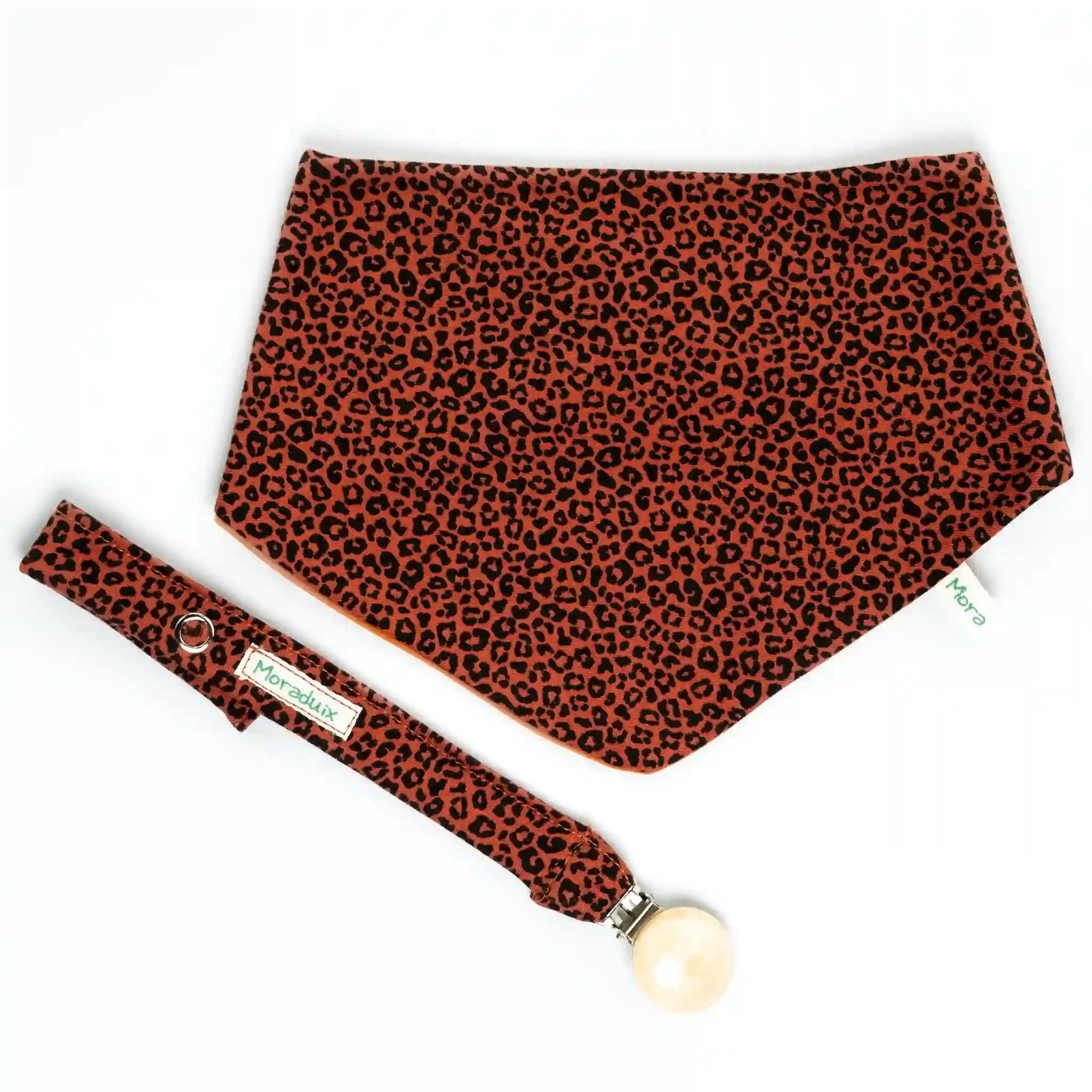 Conjunto Infantil con Babero y Chupetero Print