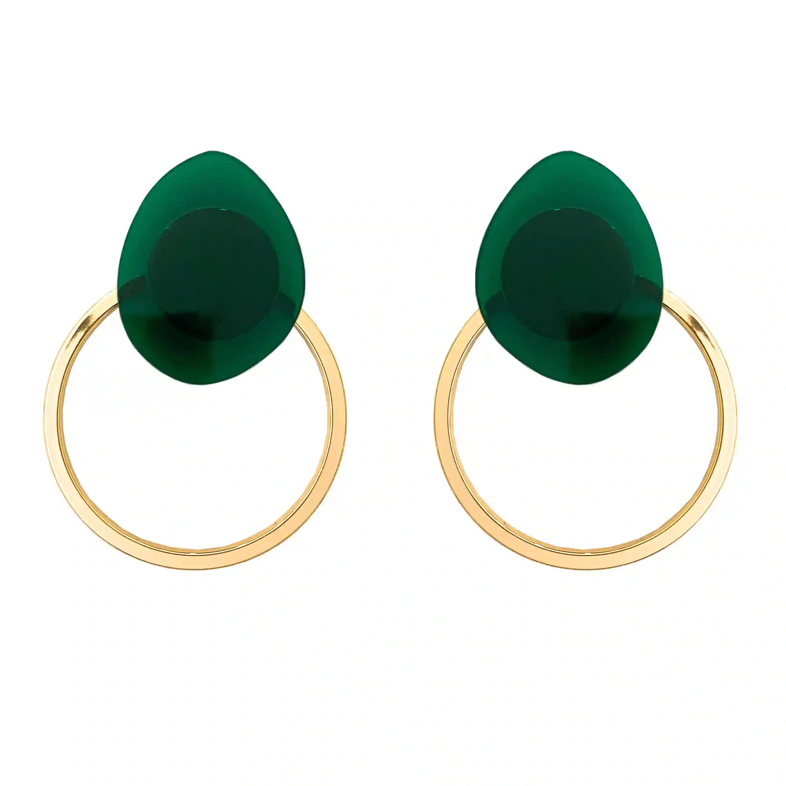 Pendientes Plexi Radiolario Verde