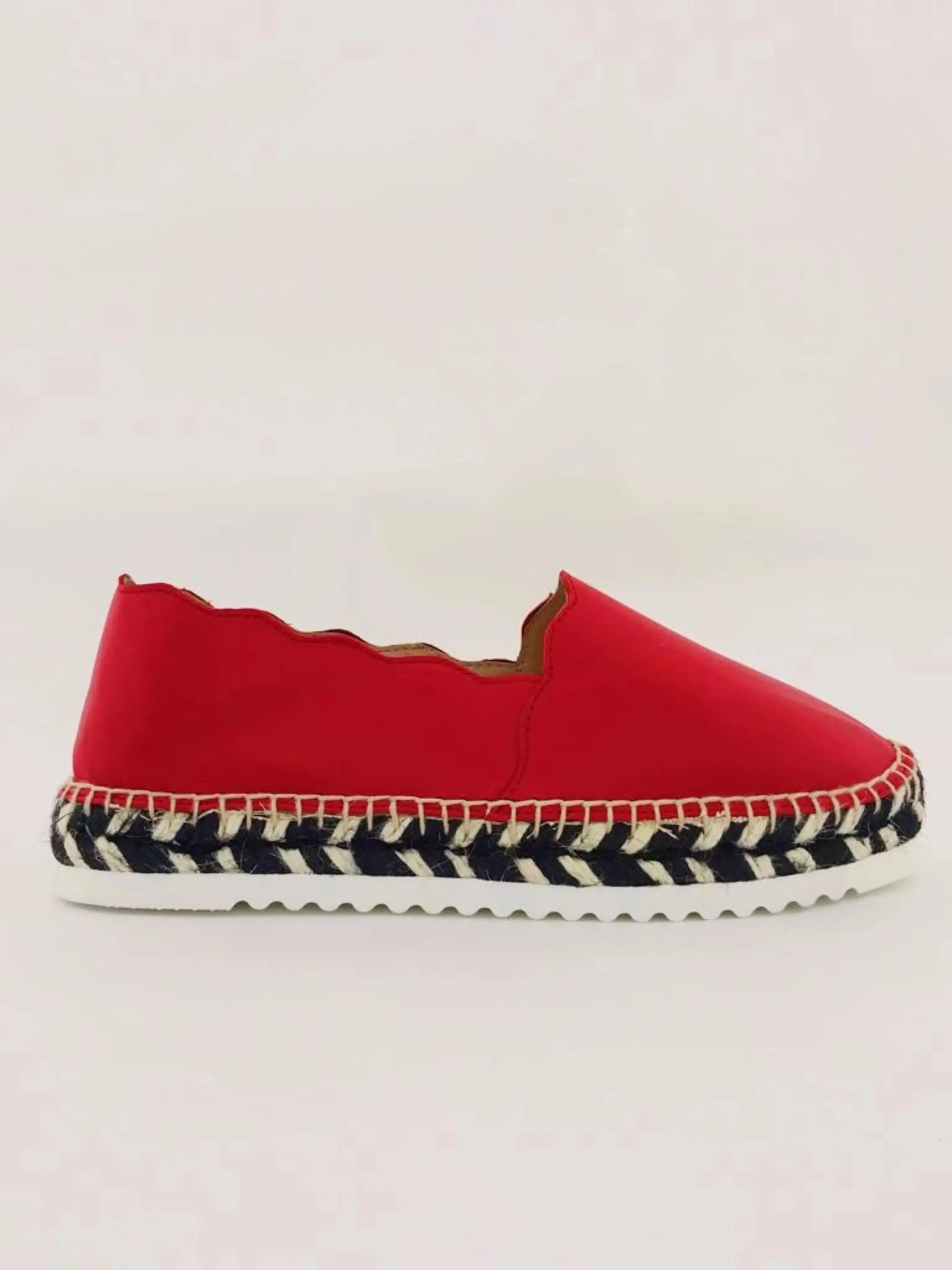 Alpargatas Agata Piel Napa Rojo