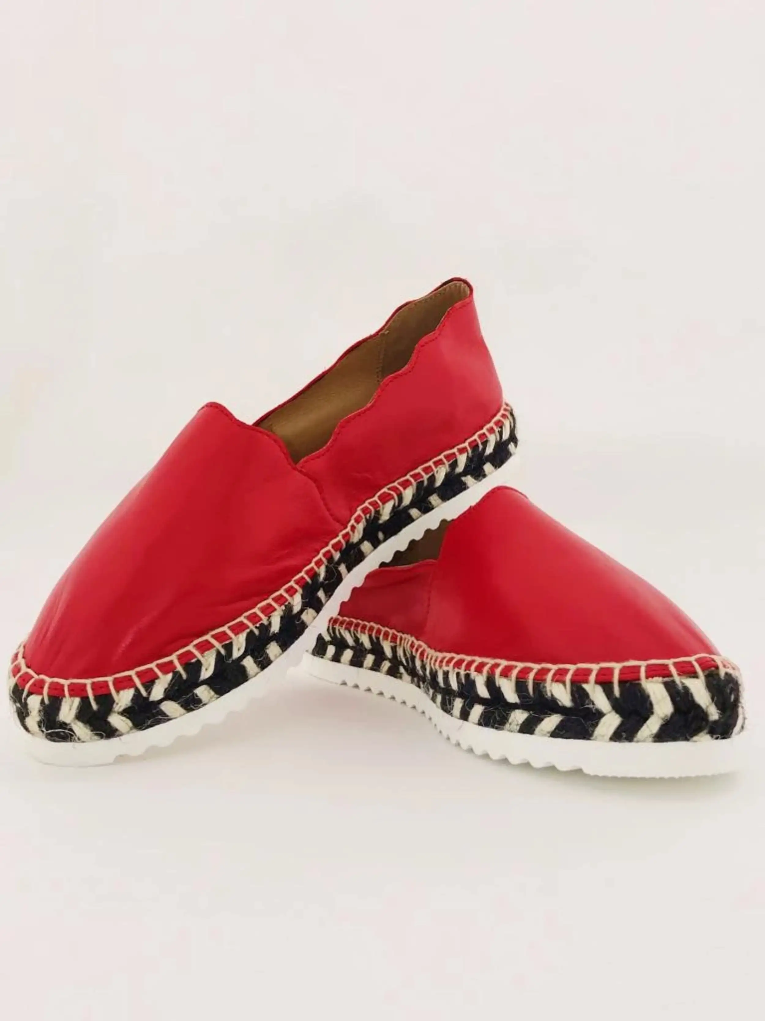 Alpargatas Agata Piel Napa Rojo - Imagen 2
