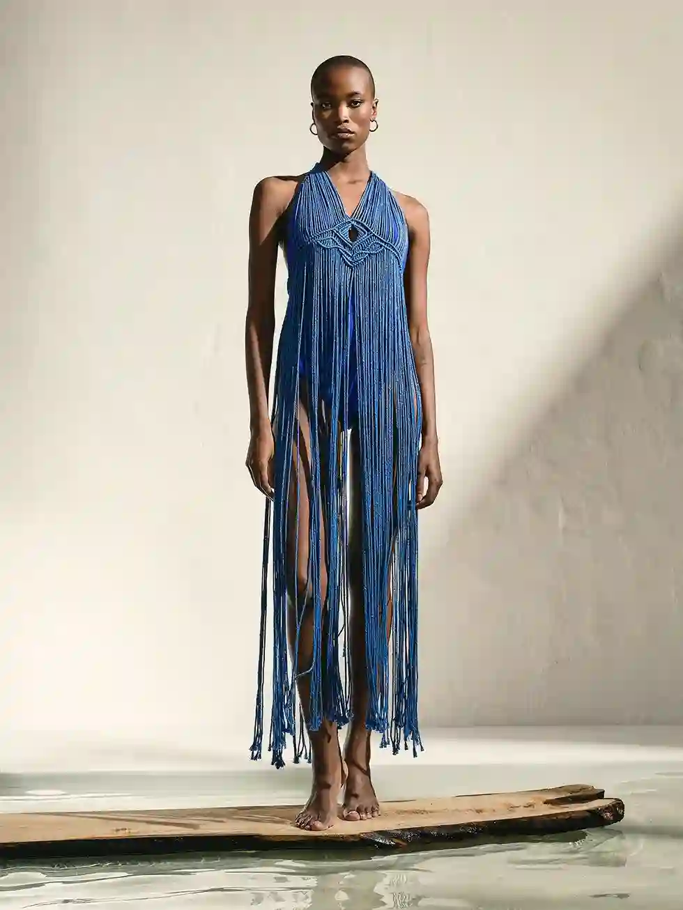 Vestido de macramé griego antiguo