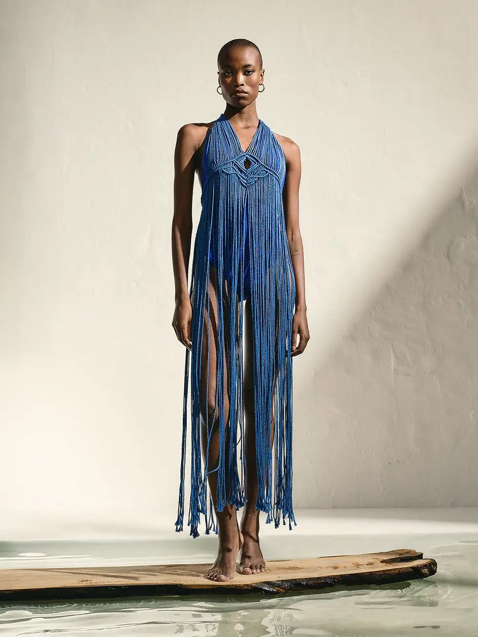Vestido de macramé griego antiguo