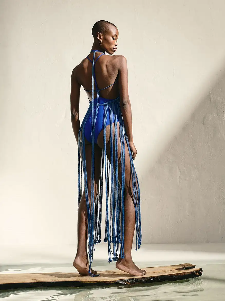 Vestido de macramé griego antiguo - Imagen 3