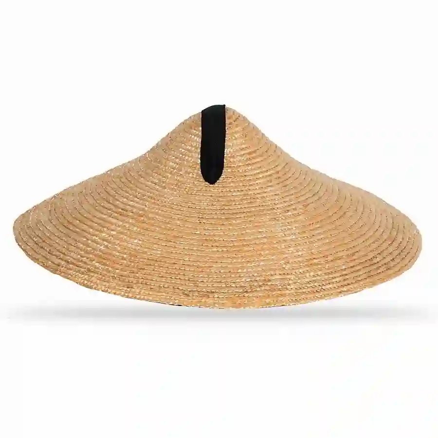 Sombrero de paja cónico asiático