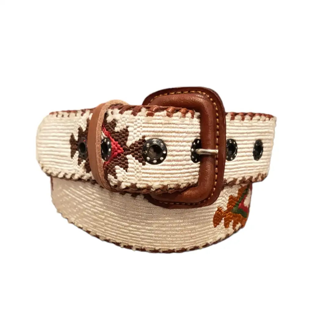Cinturón con Bordado de Seda Guatemalteca