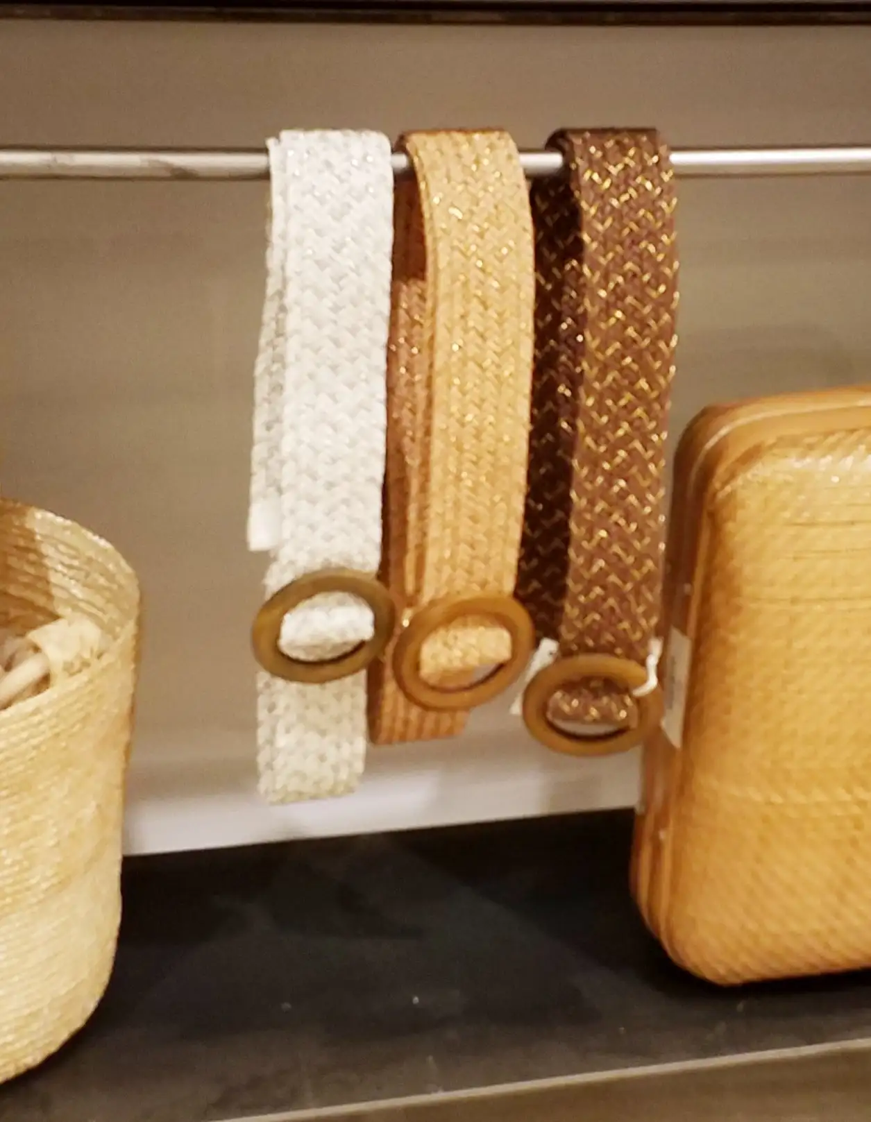 Cinturón trenzado con lurex