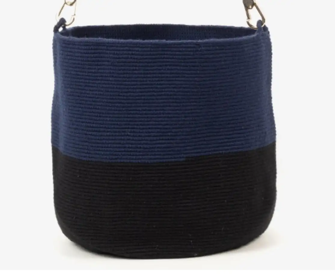 Bolso Bombonera Azul Marino/Negro