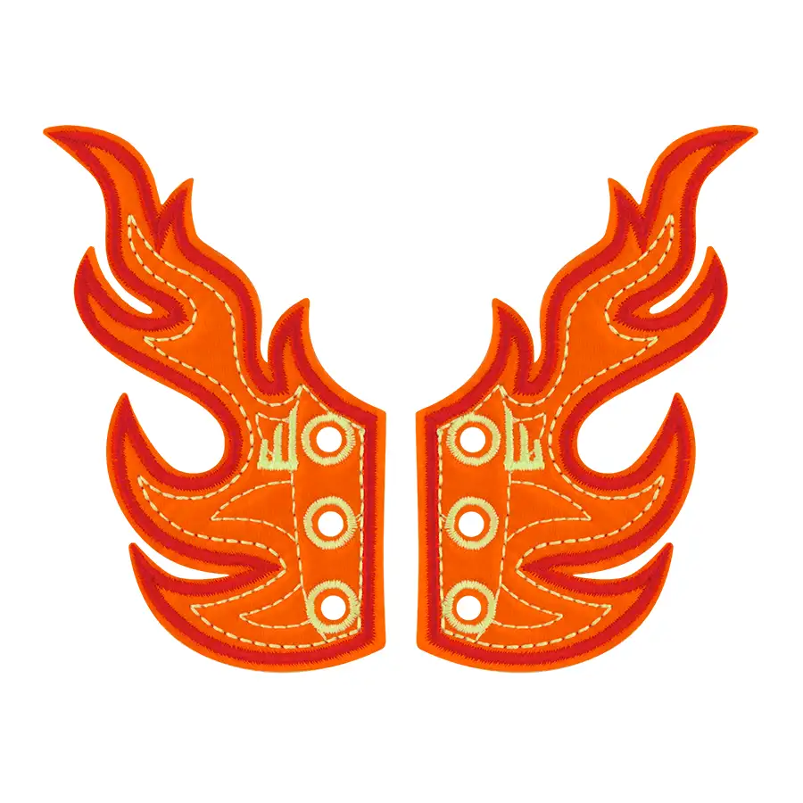 Flame Shwings naranja neón - Imagen 2