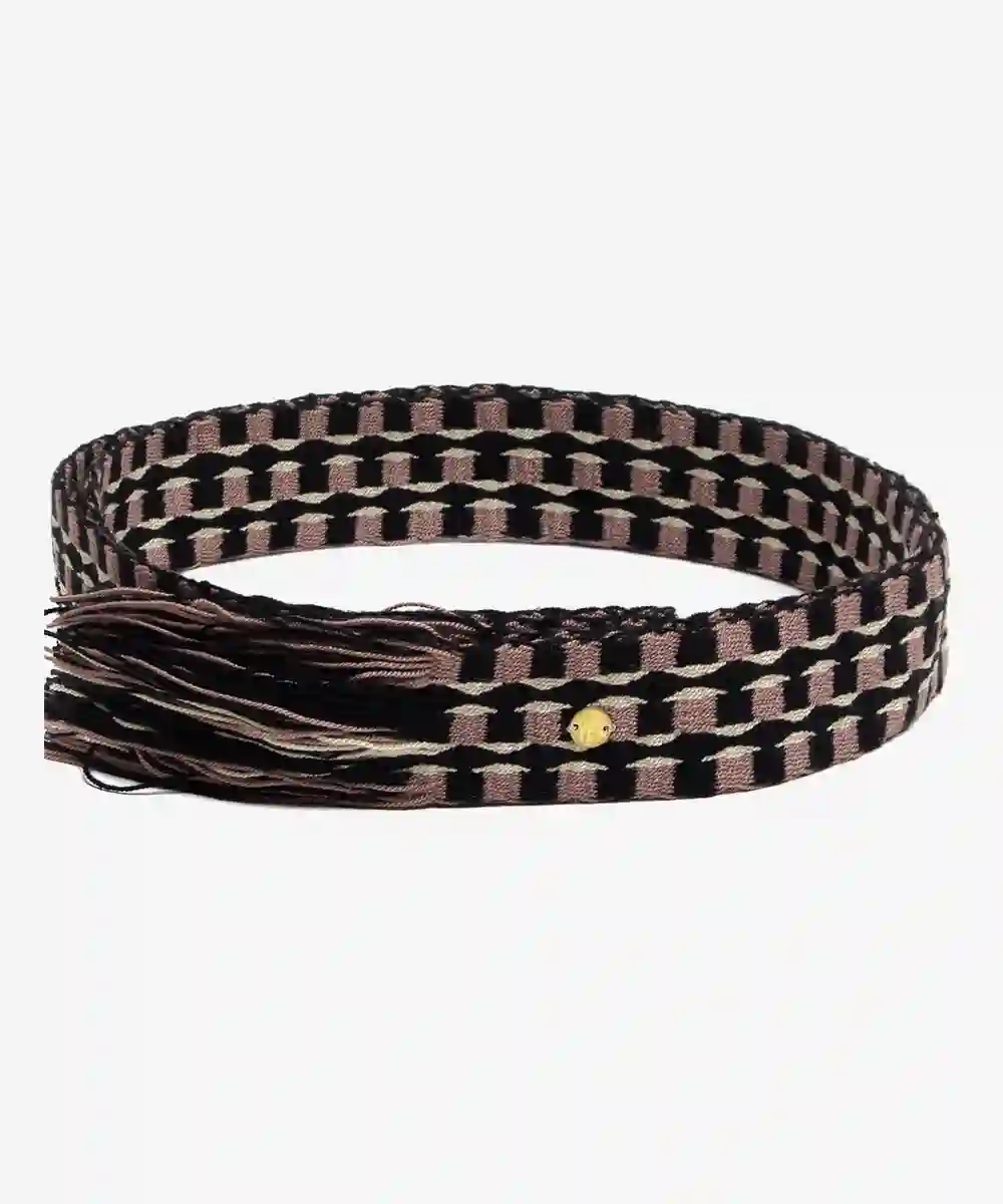 Cinturón Wayuu con flecos