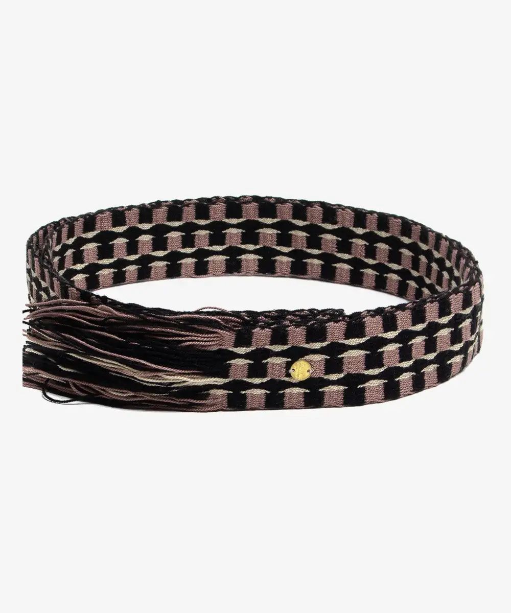 Cinturón Wayuu con flecos