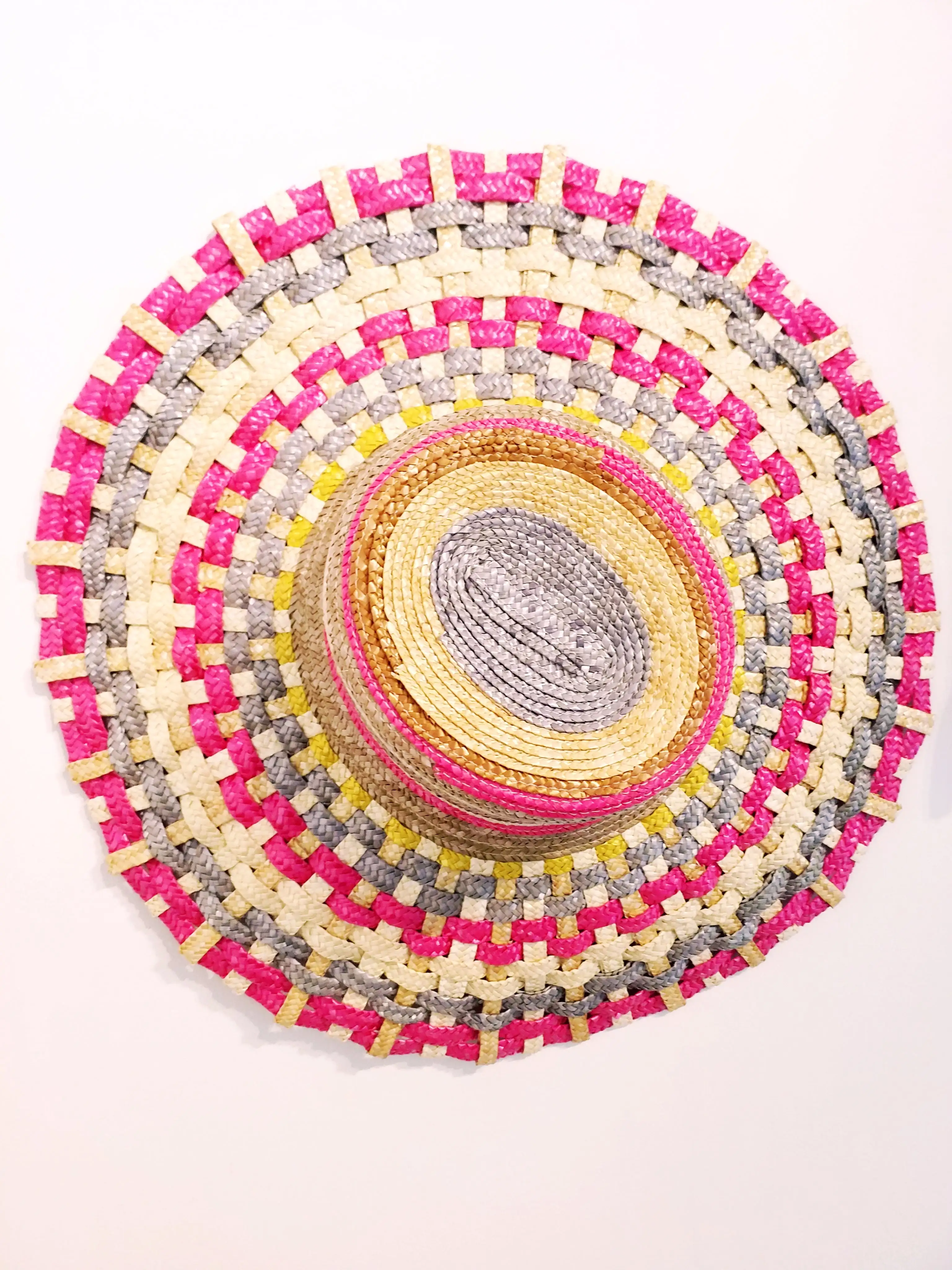 Sombrero de Paja Natural Fucsia - Imagen 2