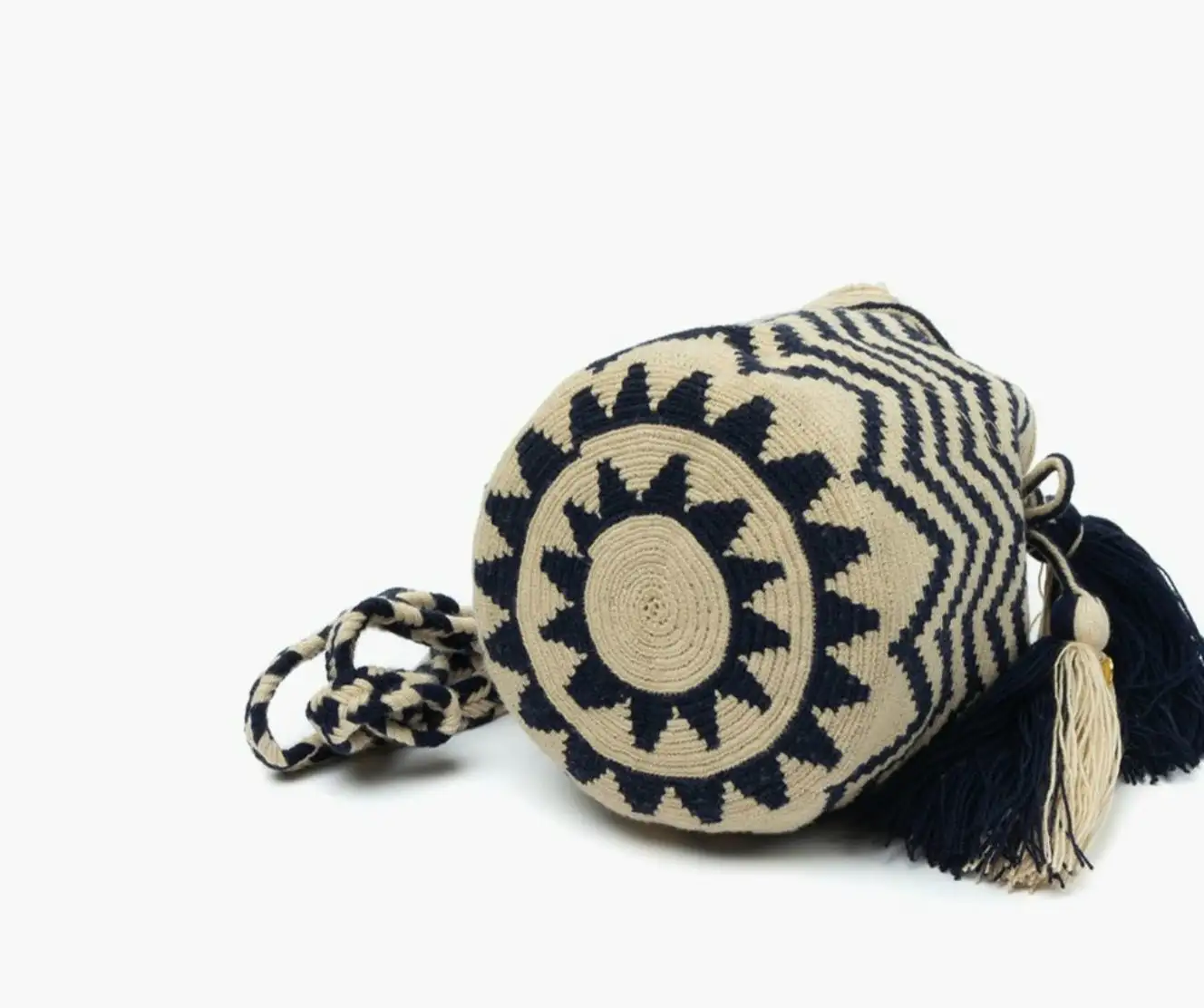 Bandolera pequeña hecha a mano Wayuu St Barth - Imagen 2