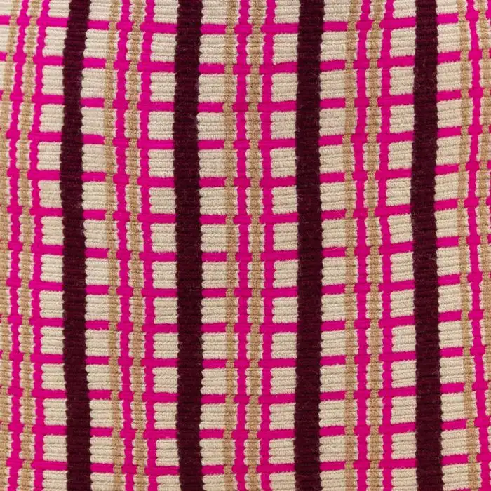 Bolso Shopping Wayuu Hecho a Mano Fucsia y Burdeos - Imagen 3