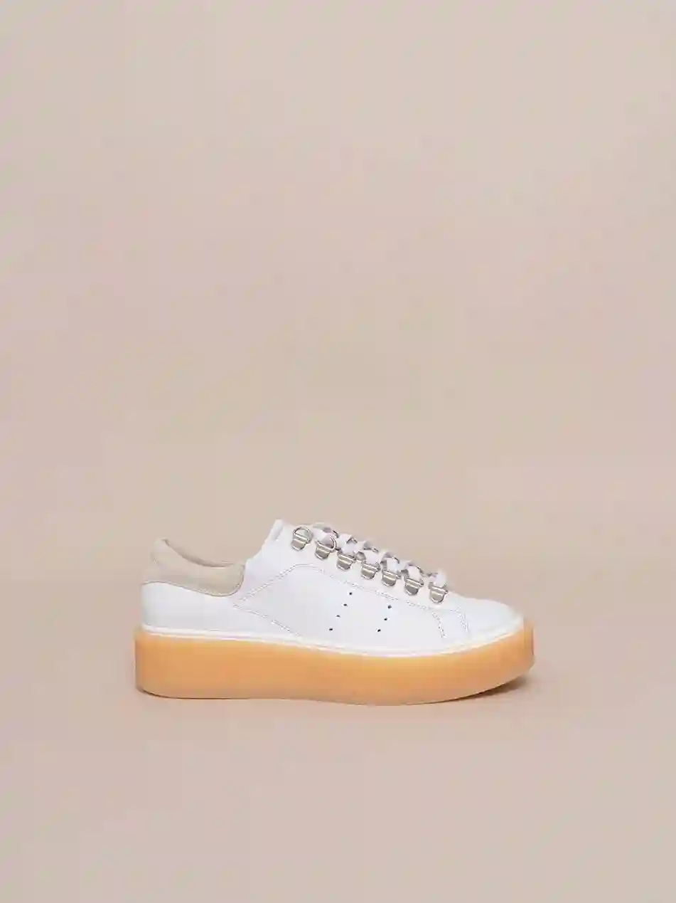 Zapatillas de plataforma de cuero