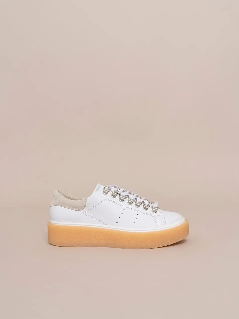Zapatillas de plataforma de cuero