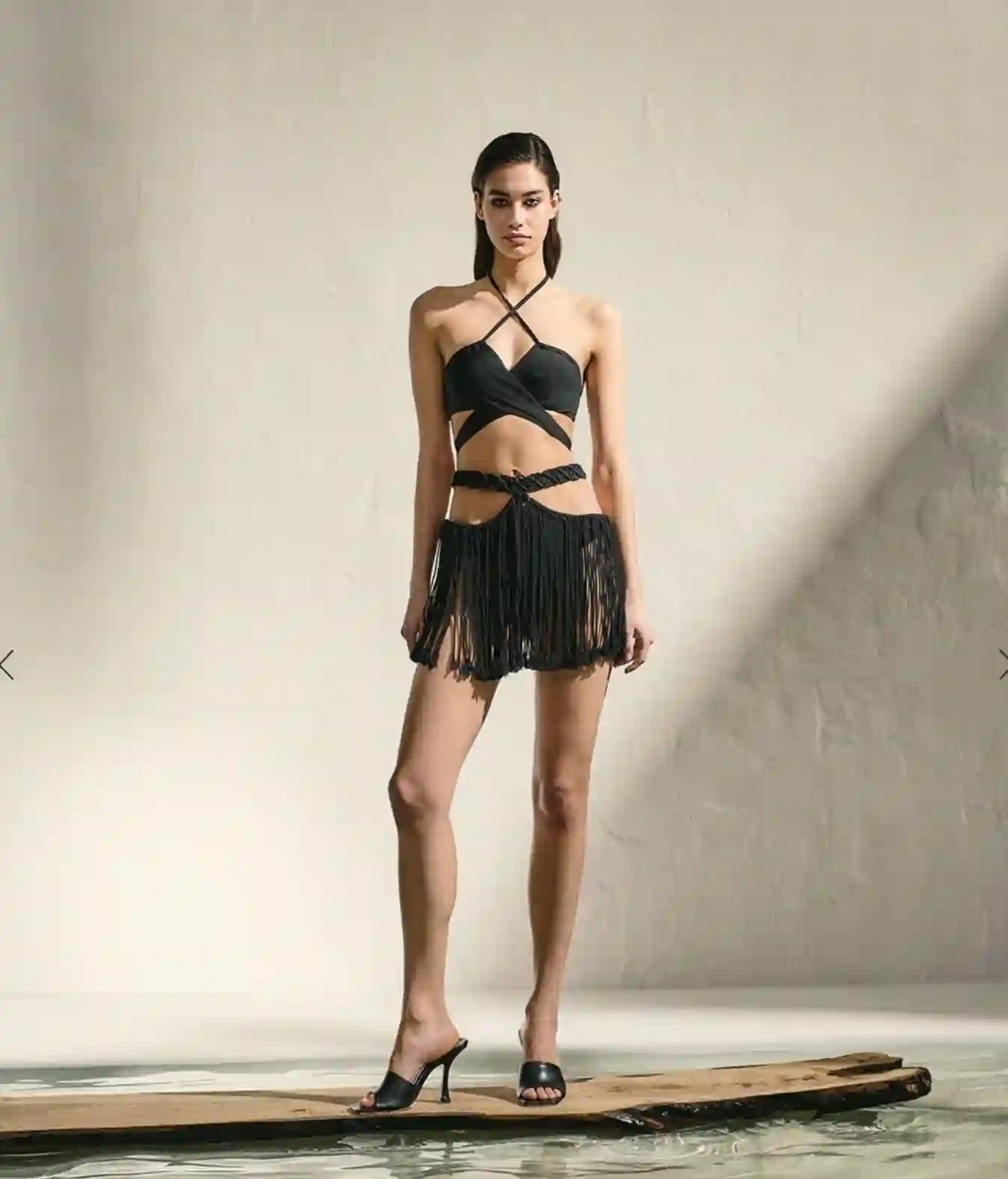 Minifalda de macramé