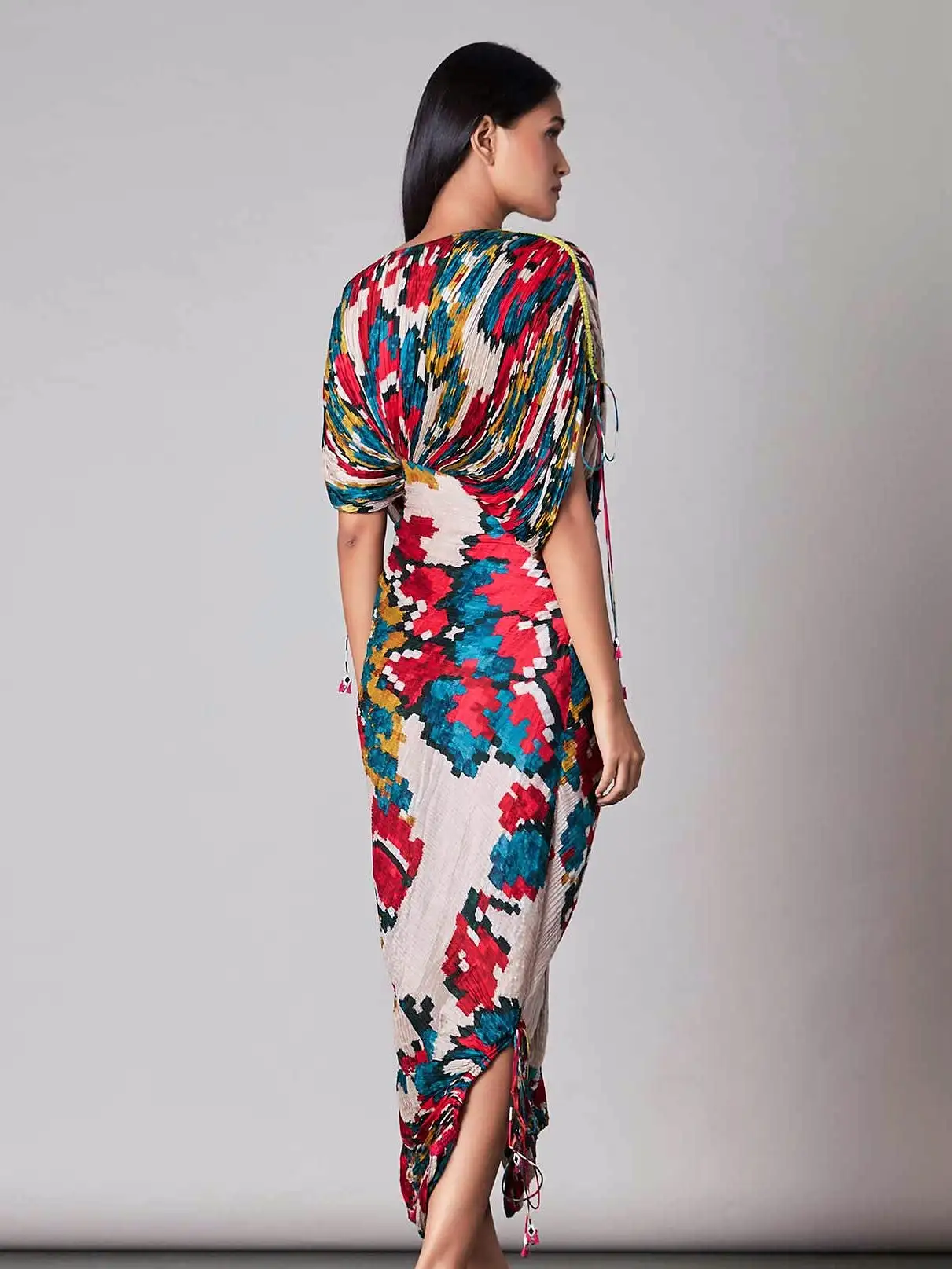 Vestido caftán microplisado - Imagen 2