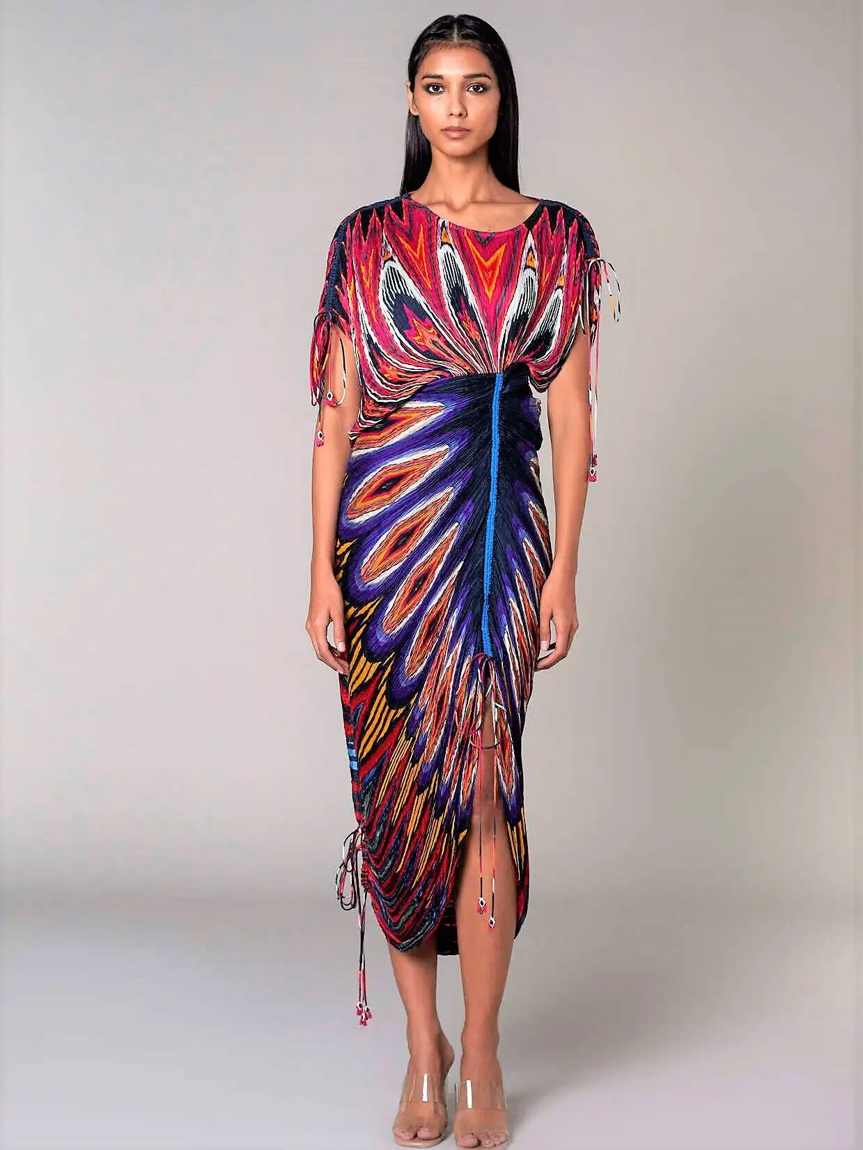 Vestido caftán microplisado - Imagen 3