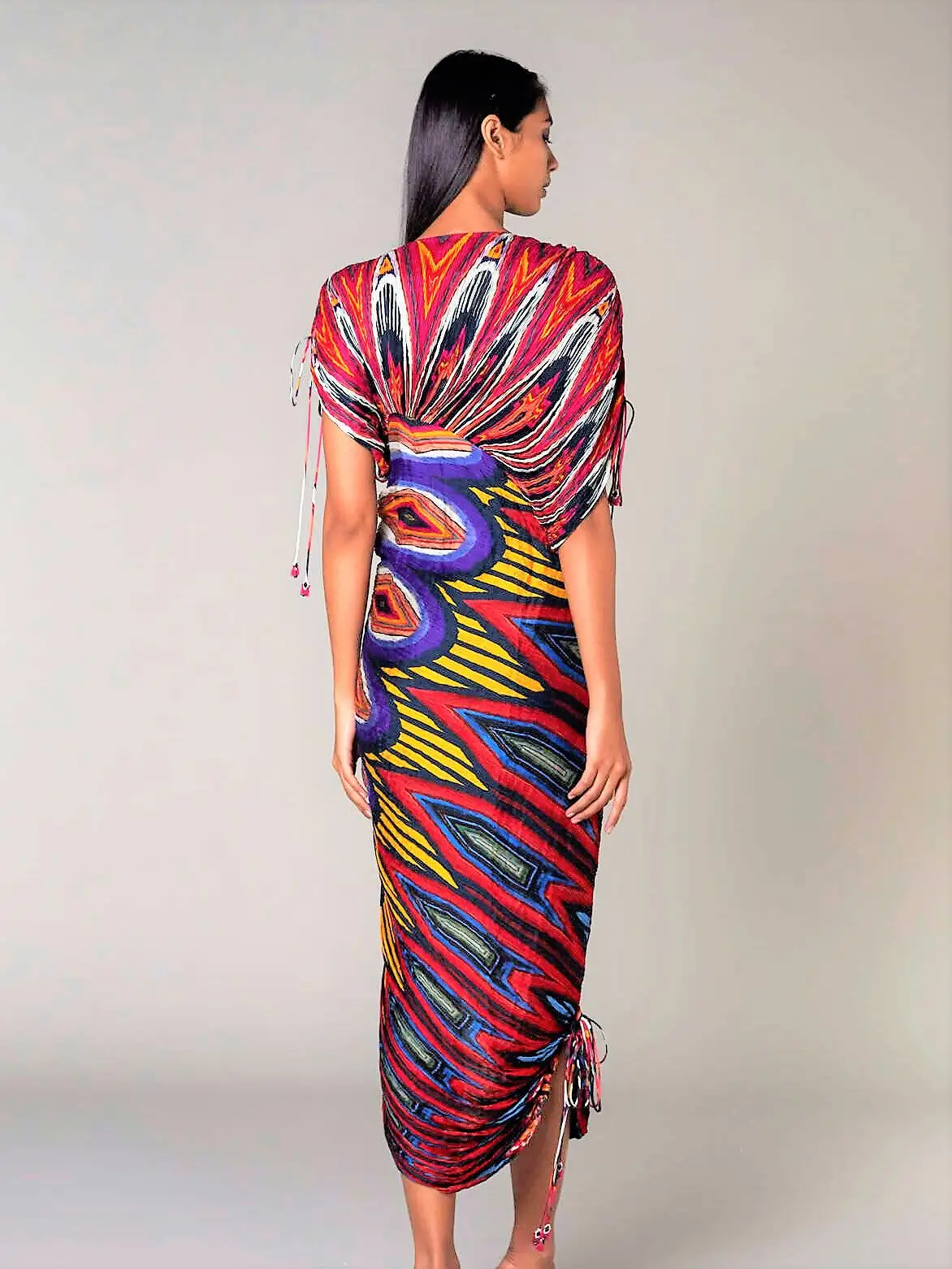 Vestido caftán microplisado - Imagen 4