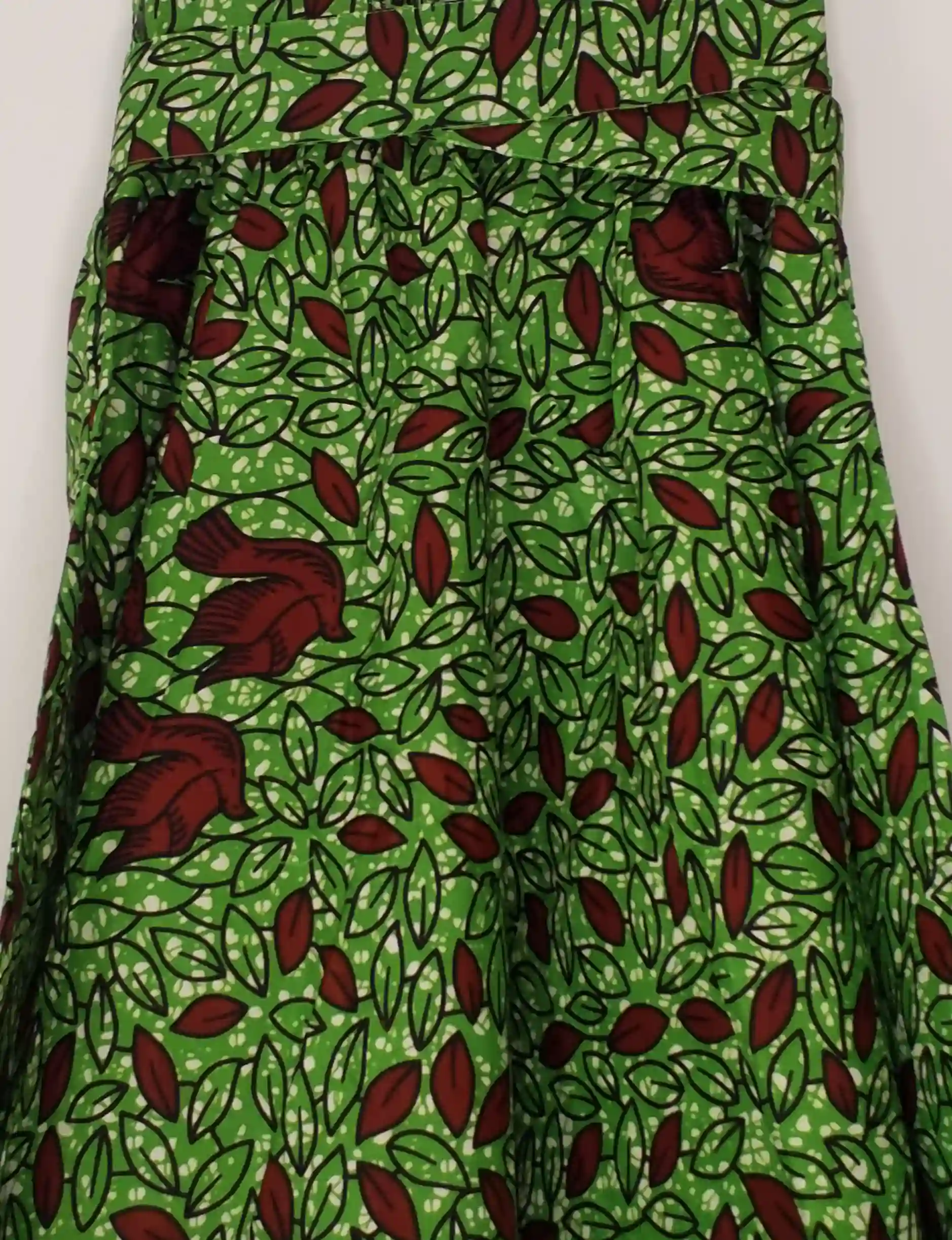 Falda midi con estampado africano
