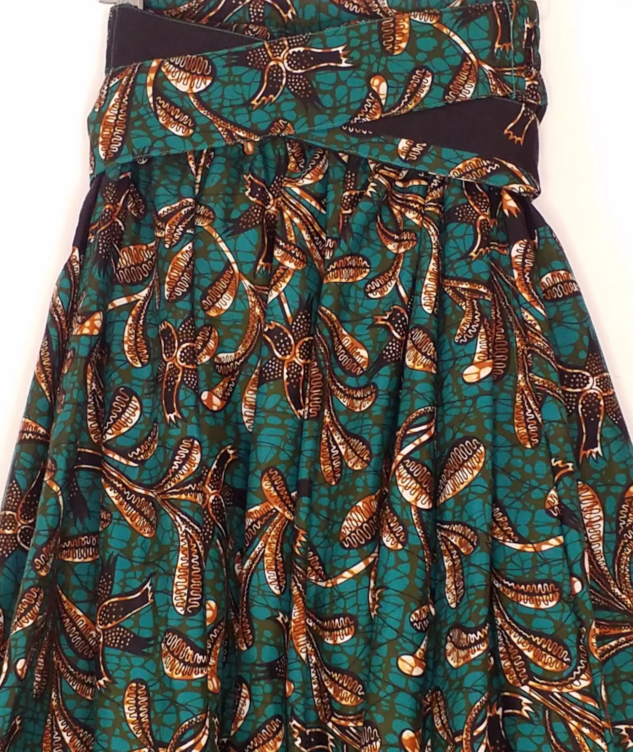 Falda midi con estampado africano - Imagen 3