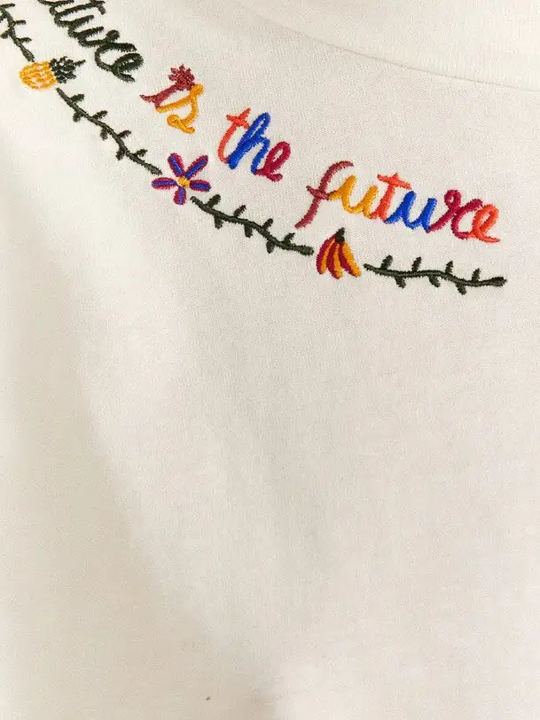 La naturaleza es el futuro camiseta bordada - Imagen 4