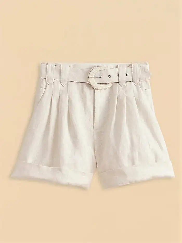 Pantalones cortos de sastre en blanco roto - Imagen 5