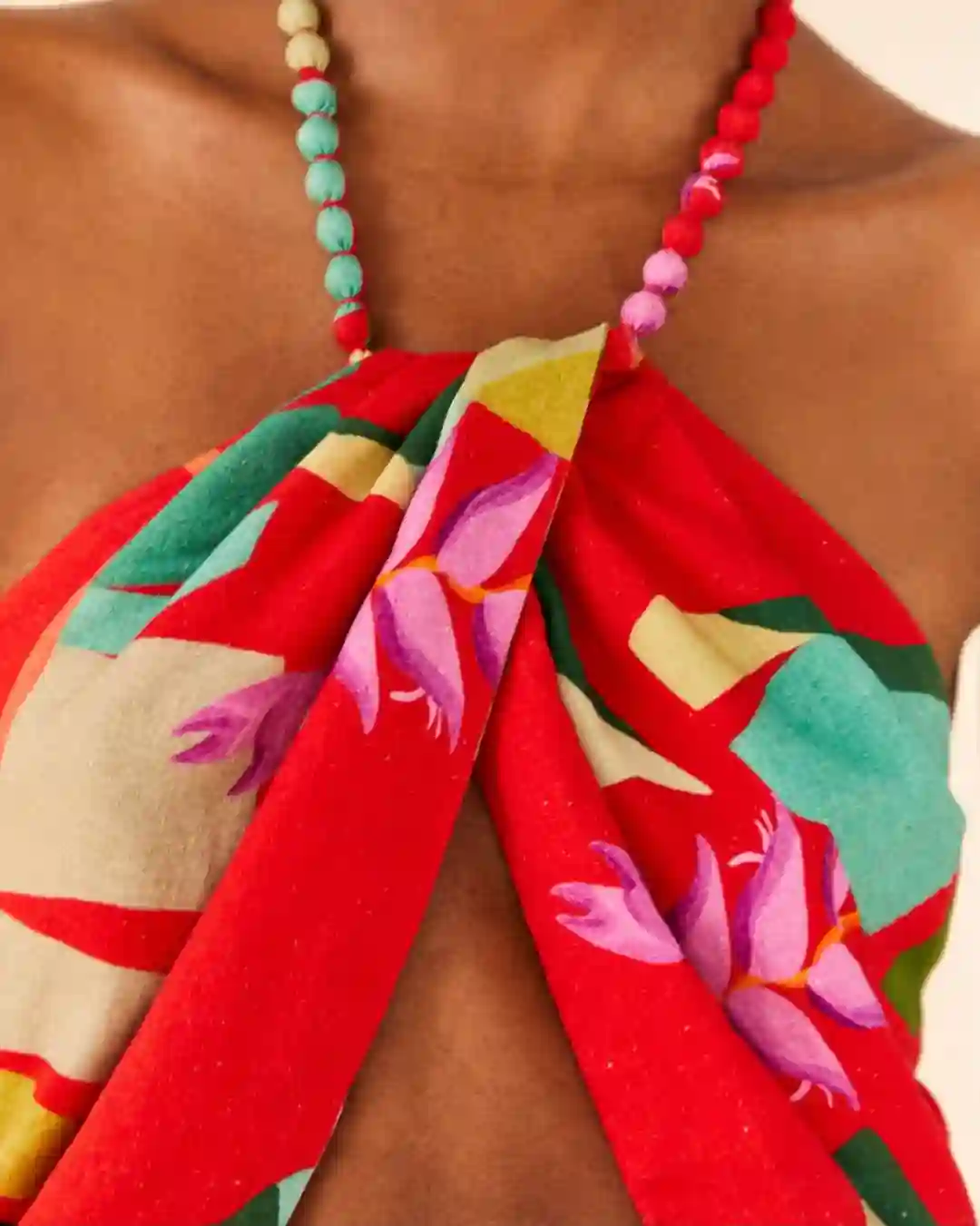 Top corto rojo Heliconia