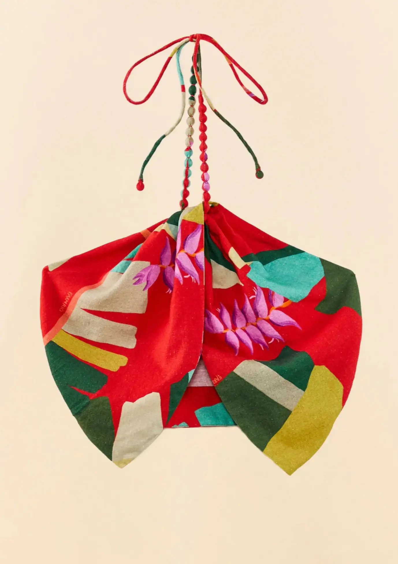 Top corto rojo Heliconia - Imagen 2