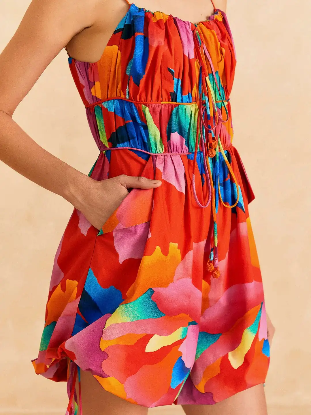 Red Ombre Chita Romper - Imagen 3