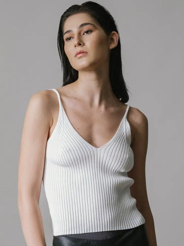 Camiseta sin mangas de canalé - Imagen 2