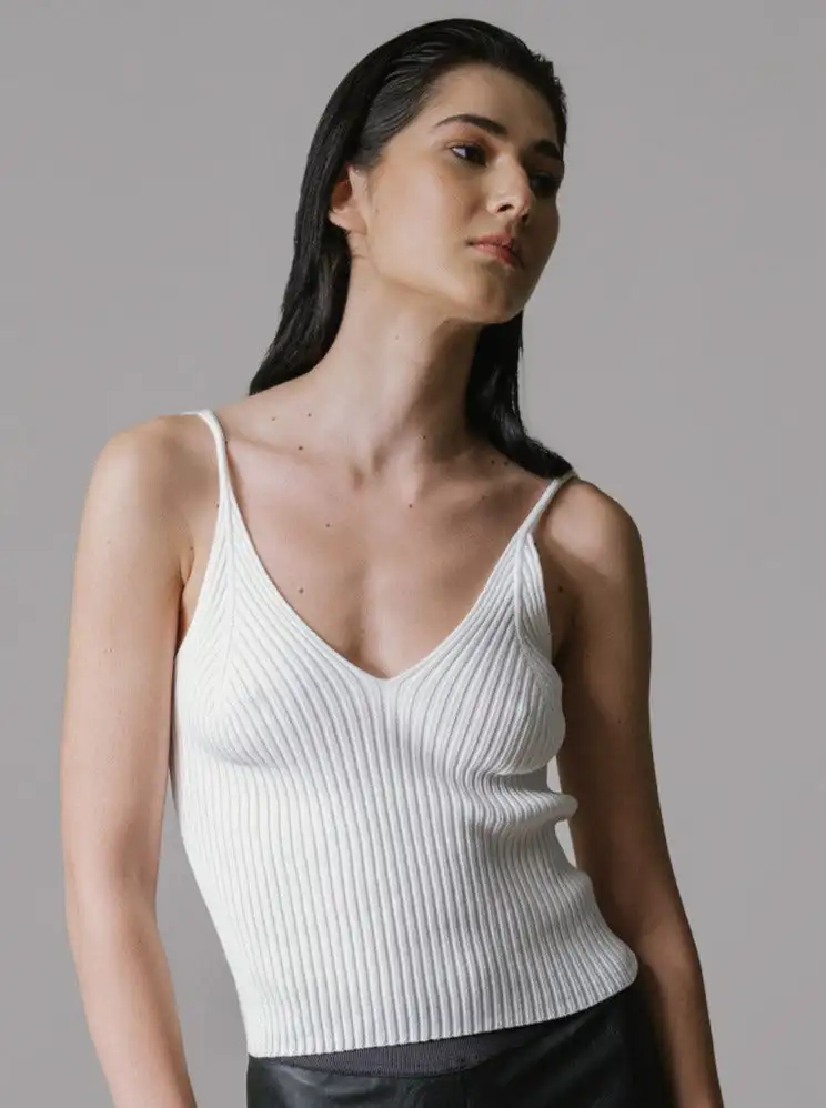 Camiseta sin mangas de canalé - Imagen 4