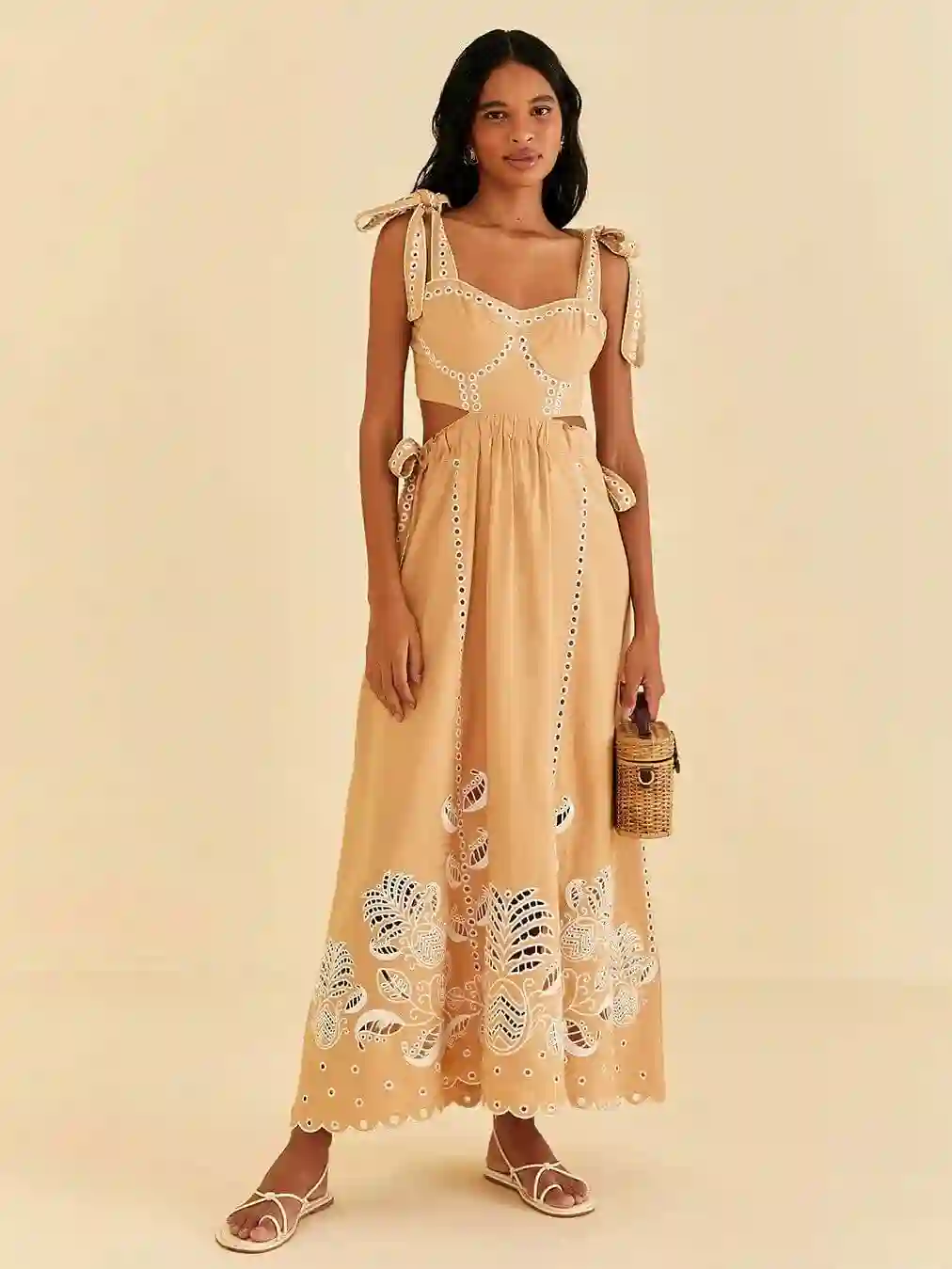 Vestido midi sin mangas Sand Richelieu