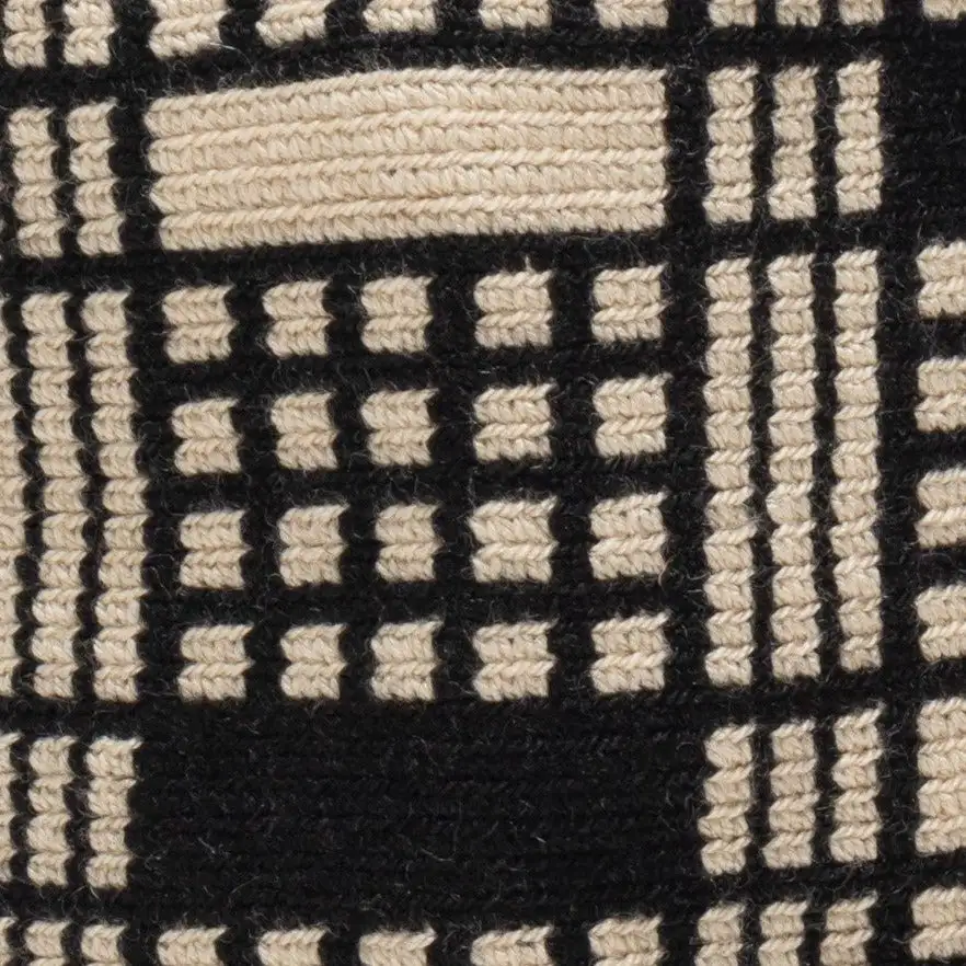 Bandolera Pequeña Wayuu Negro, Beige - Imagen 3