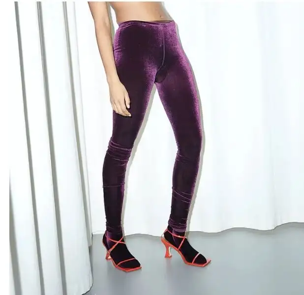 Leggings de terciopelo elástico