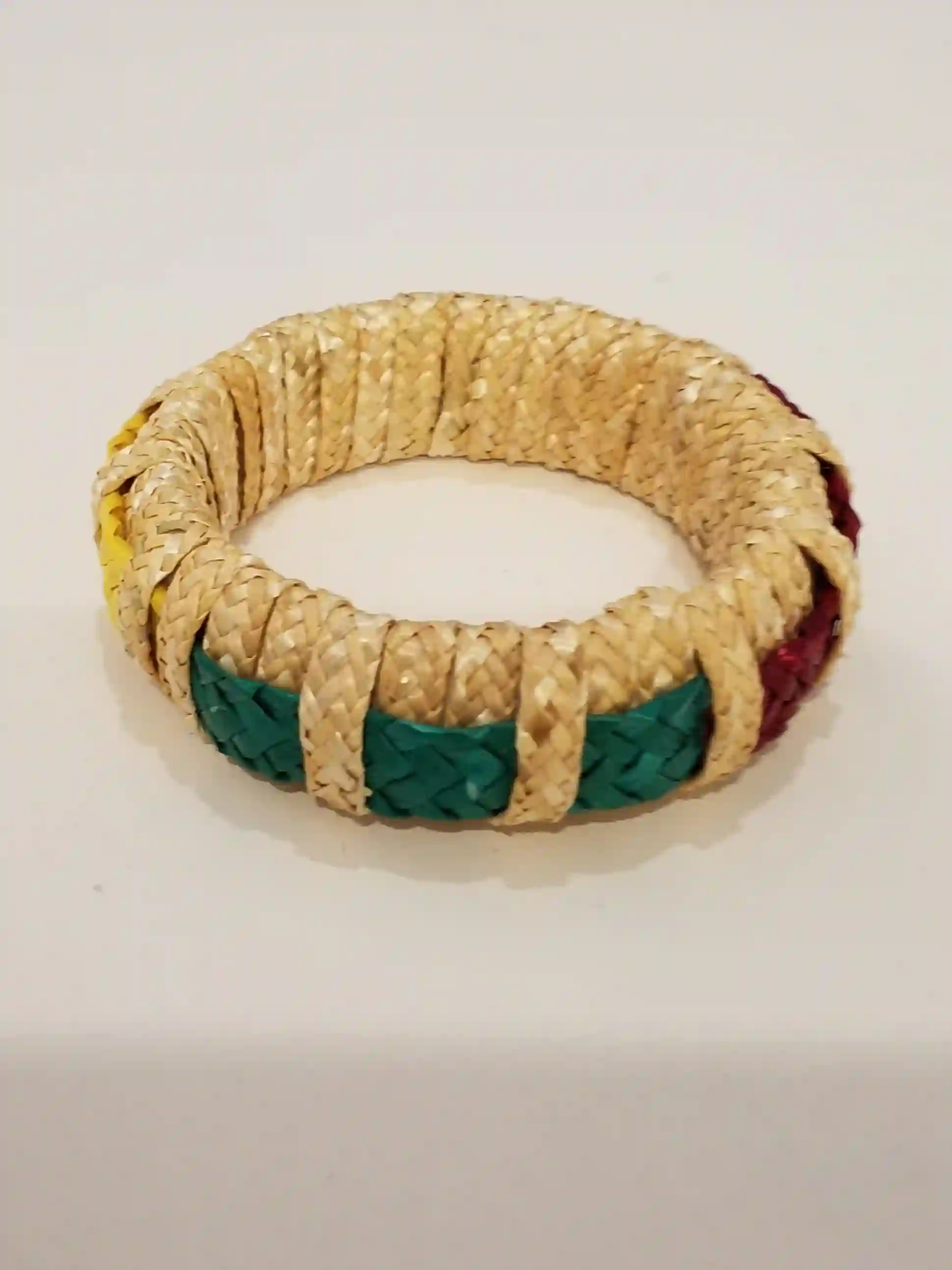 Striped Large Raffia bracelet