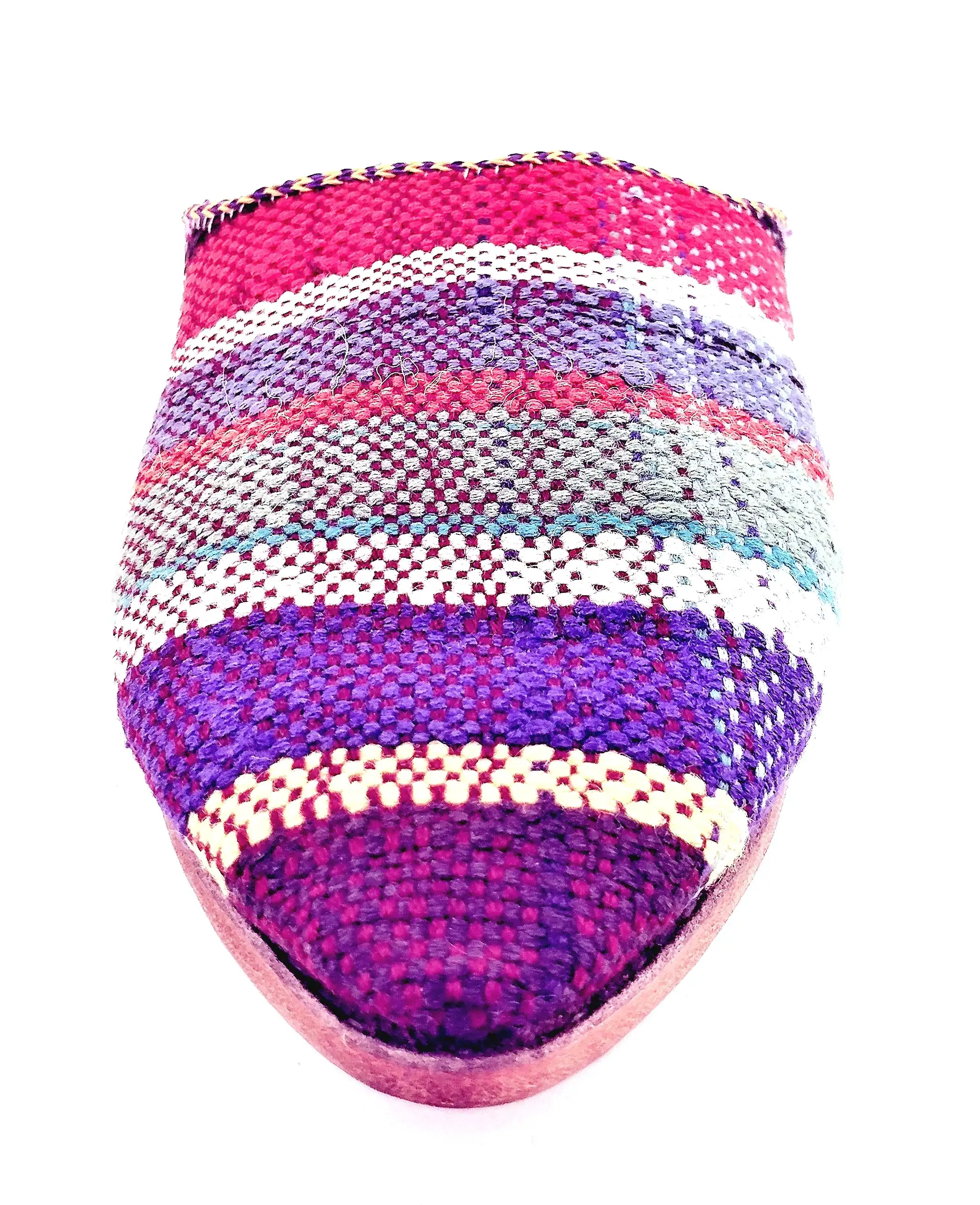 Babuchas recicladas de mantas marroquíes vintage Cuadros multicolores - Imagen 5