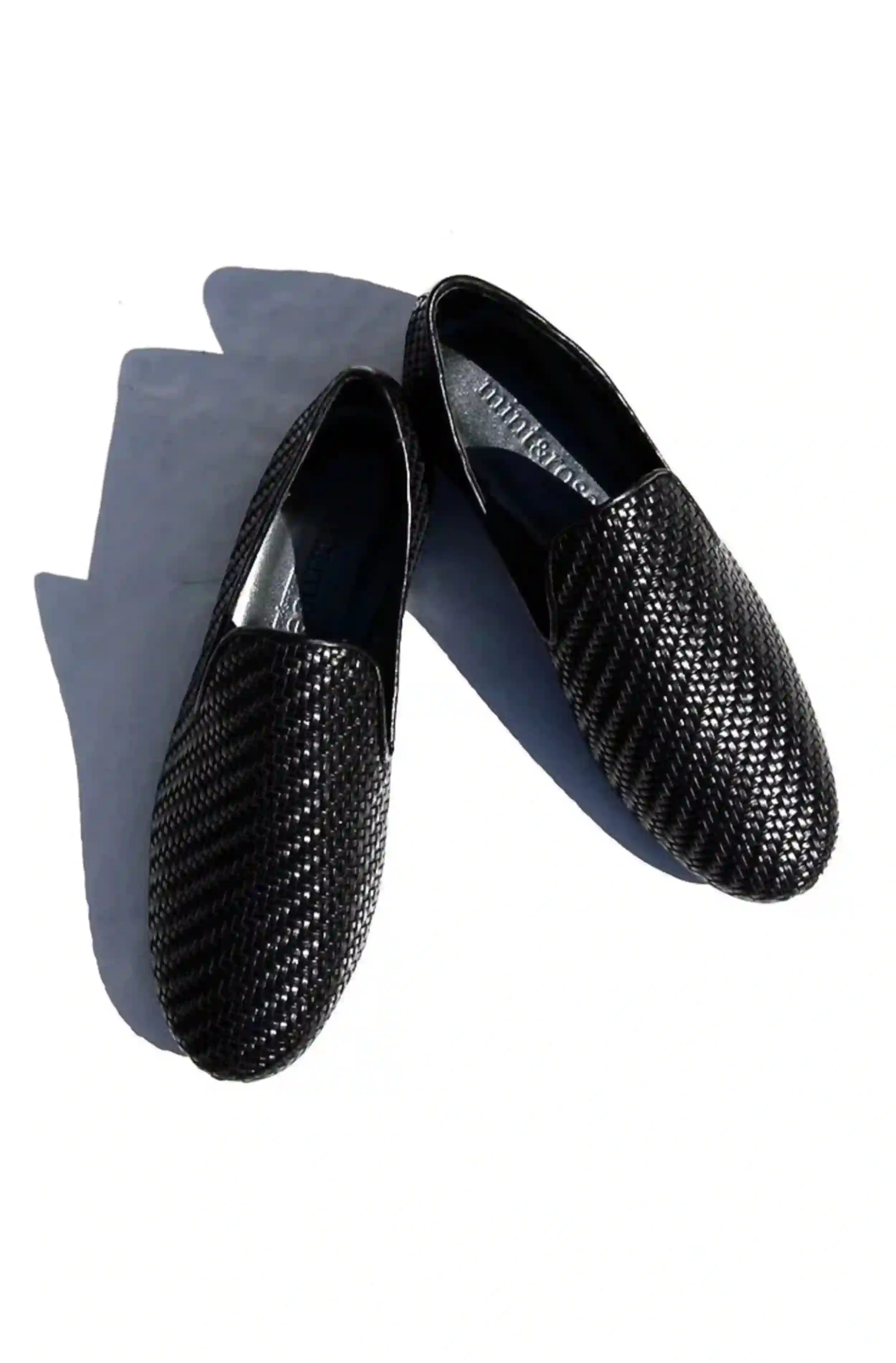 Mocasines de cuero tejido
