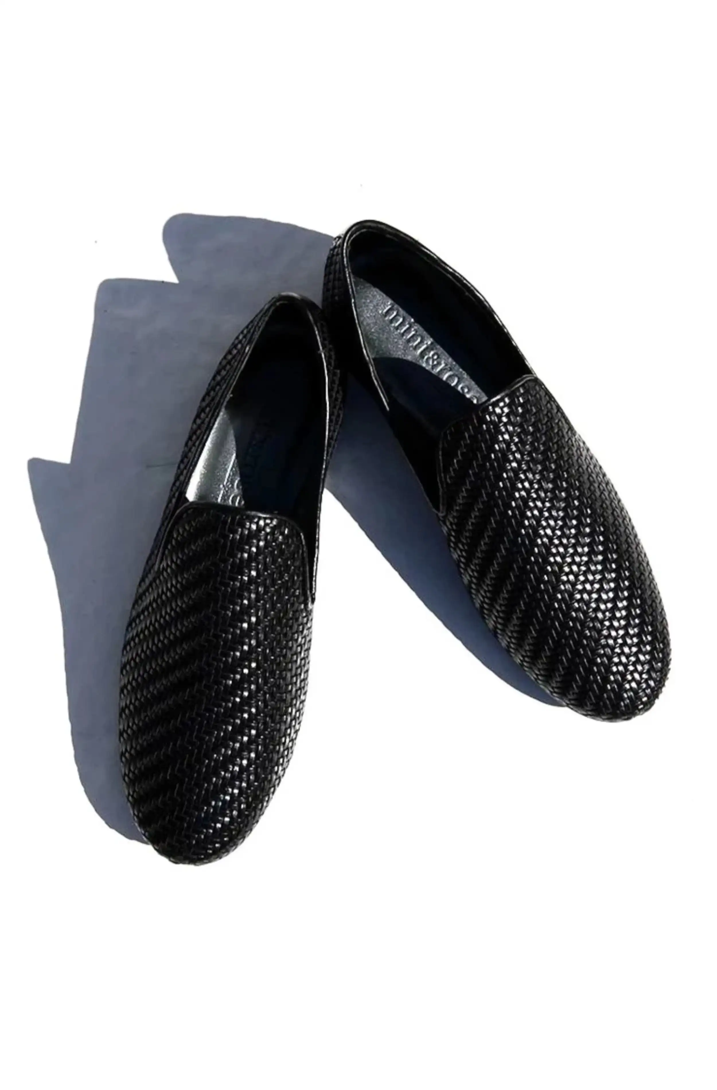 Mocasines de cuero tejido