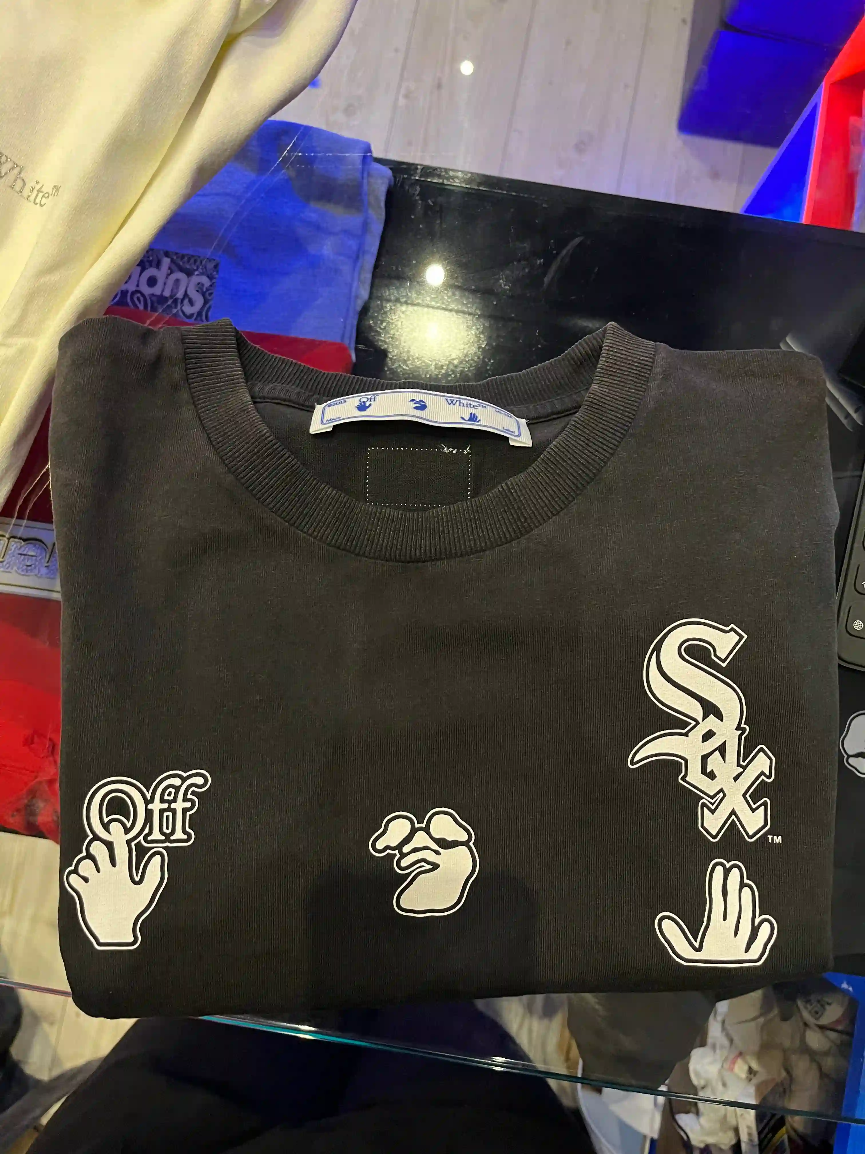 CAMISETA OFF WHITE X MLB NEGRO XL