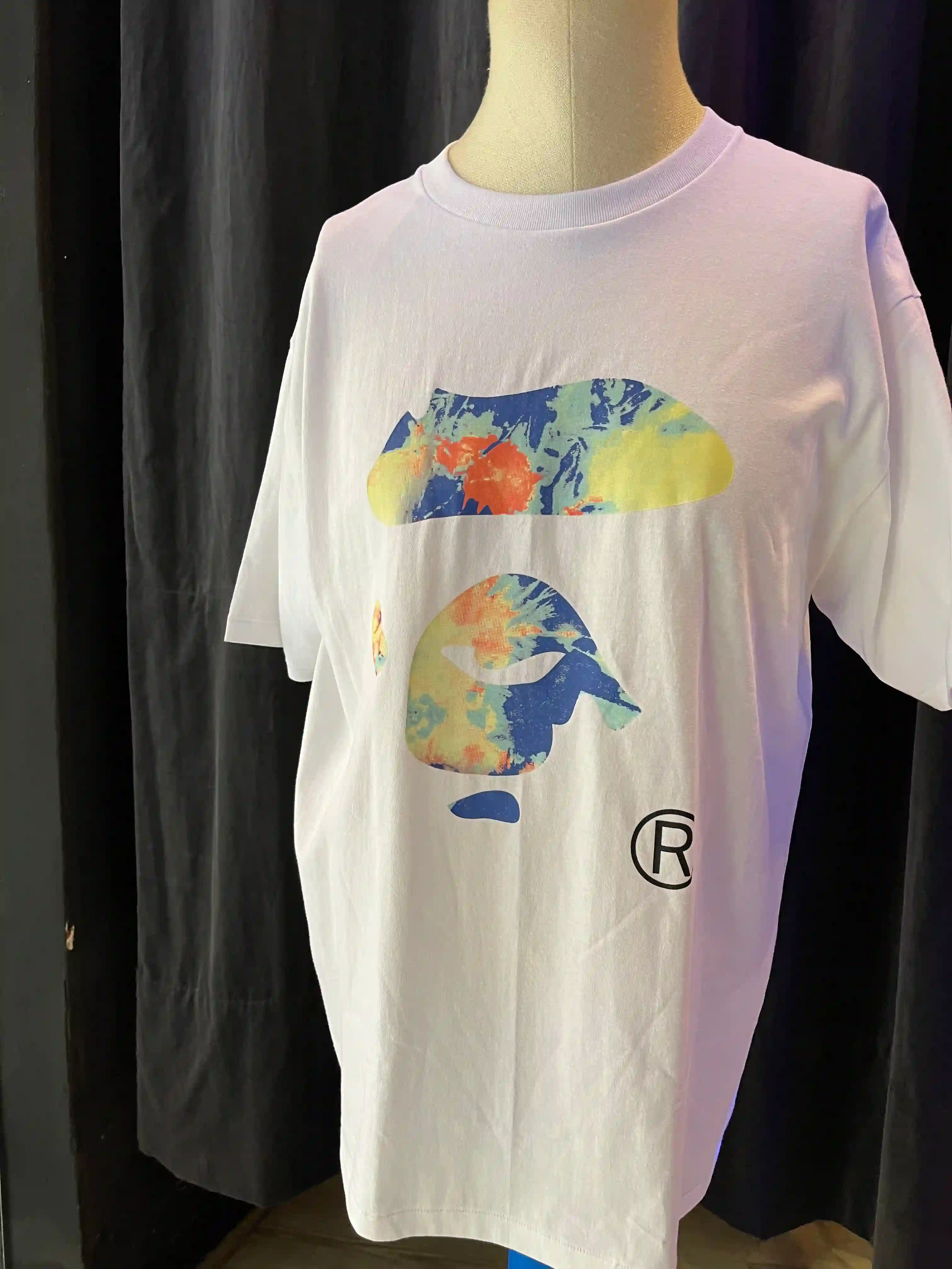 CAMISETA BAPE COLORIDO BLANCO XXL