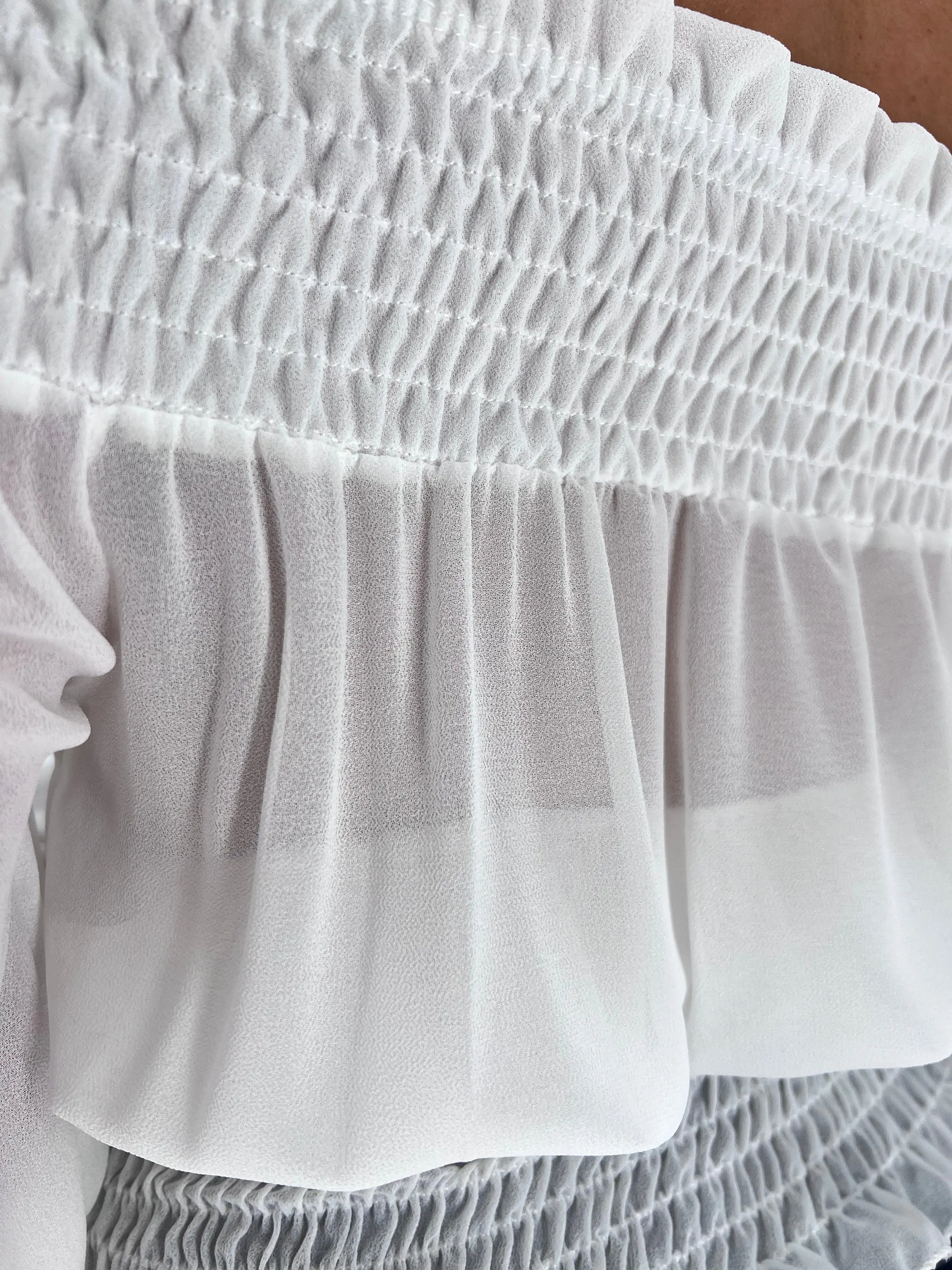 Blusa fruncido gasa - Imagen 5