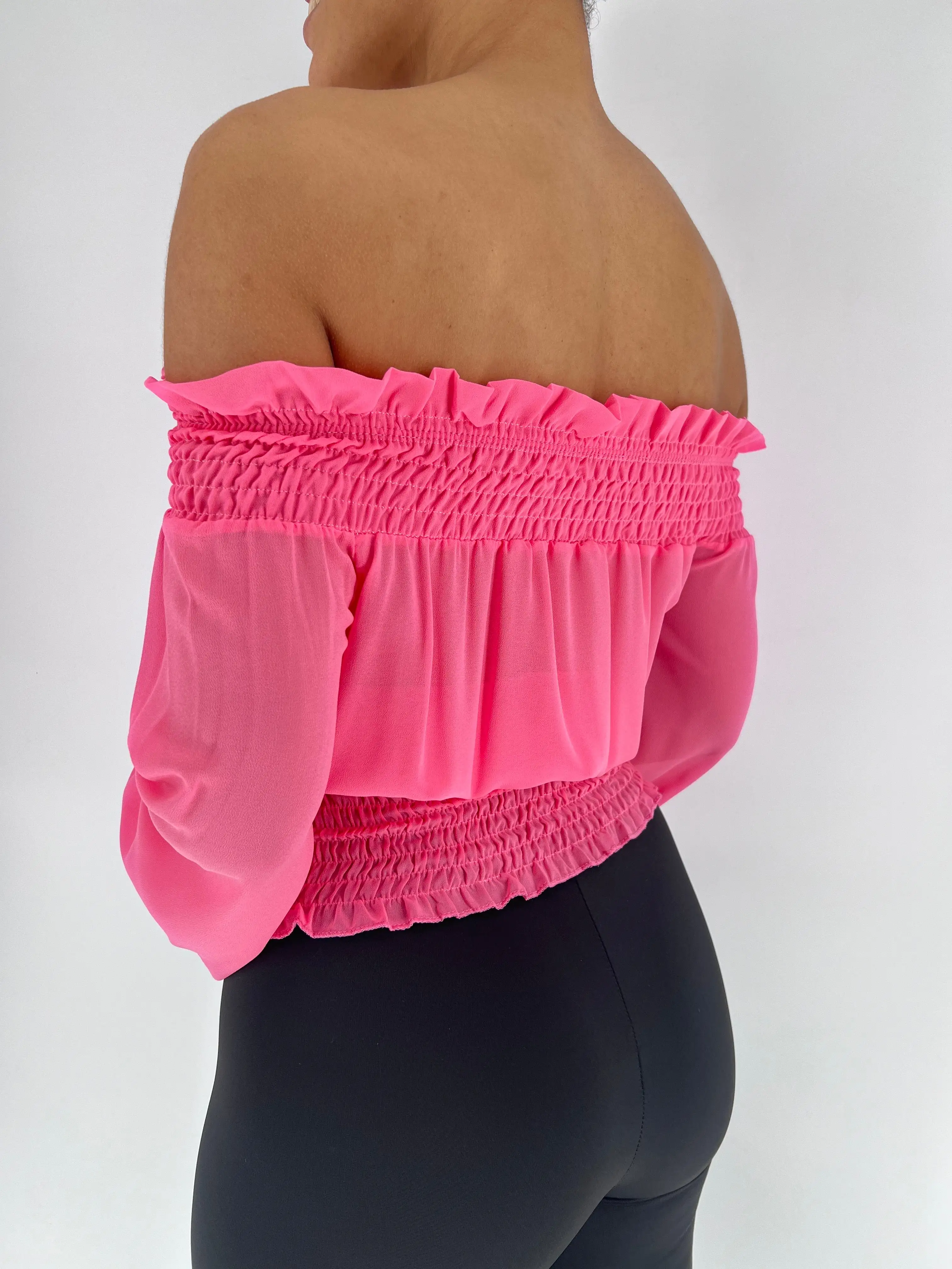 Blusa fruncido gasa - Imagen 7