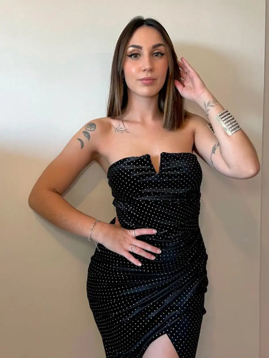Vestido brillo largo - Imagen 3