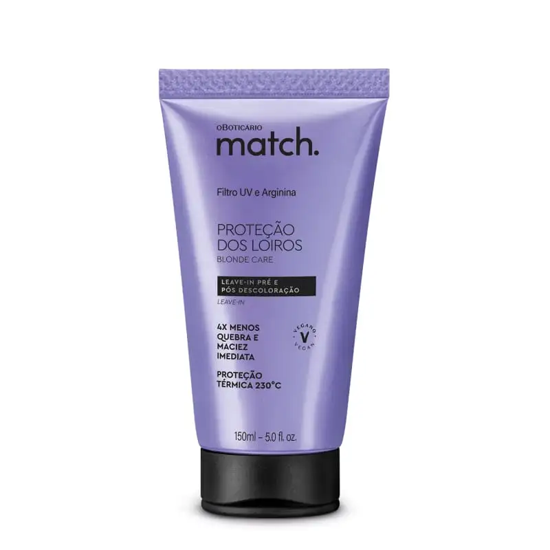 Match sin aclarado antes y después del blanqueo. Protección Rubia 150ml