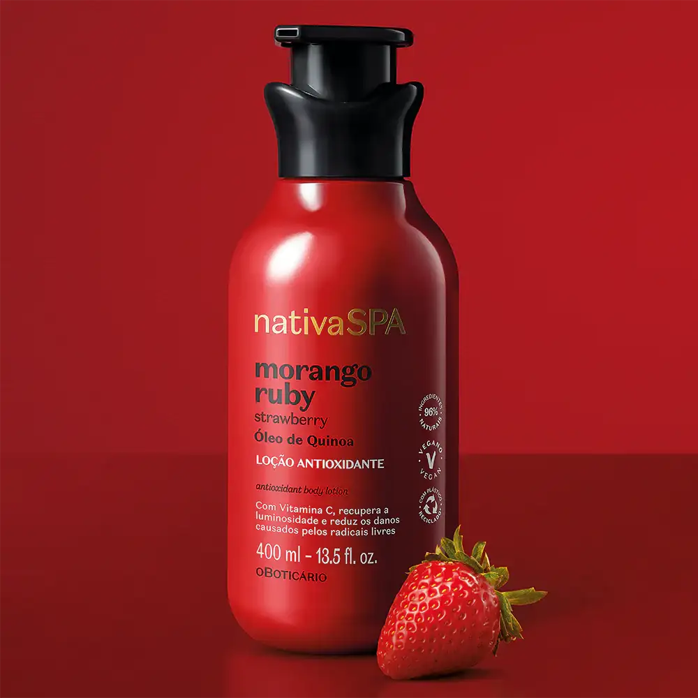 NATIVA SPA LOCIÓN CORPORAL HIDRATANTE FRESA RUBÍ, 400ML