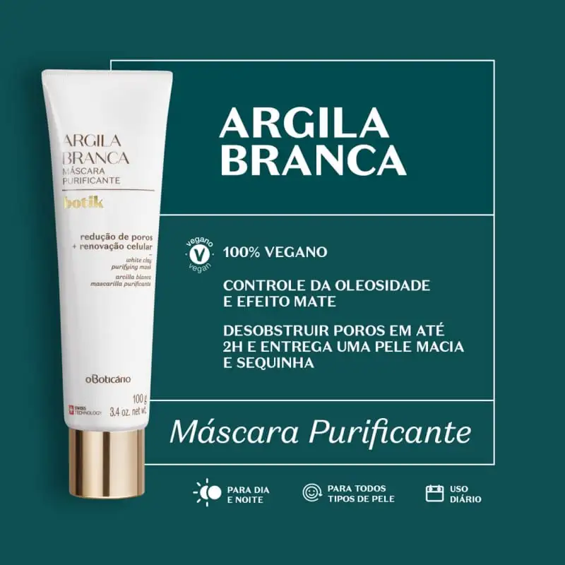 MASCARILLA FACIAL DE ARCILLA BLANCA PURIFICANTE BOTIK, 100G - Imagen 2