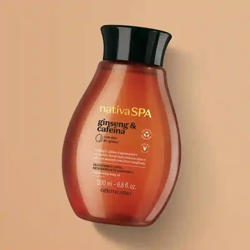 NATIVA SPA ACEITE HIDRATANTE DE GINSENG Y CAFEÍNA, 200ML