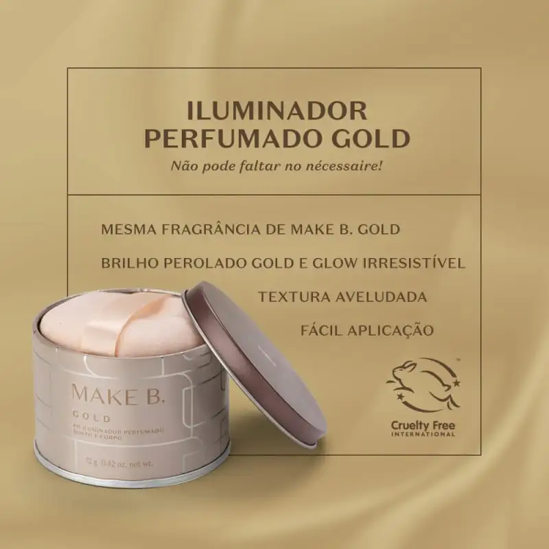 Polvo Iluminador Perfumado para Rostro y Cuerpo ORO 12g - Imagen 2